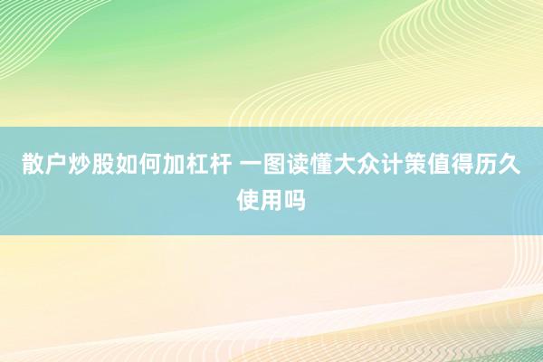 散户炒股如何加杠杆 一图读懂大众计策值得历久使用吗
