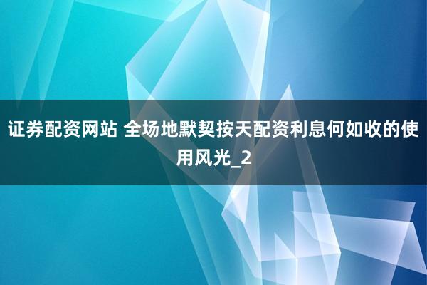 证券配资网站 全场地默契按天配资利息何如收的使用风光_2