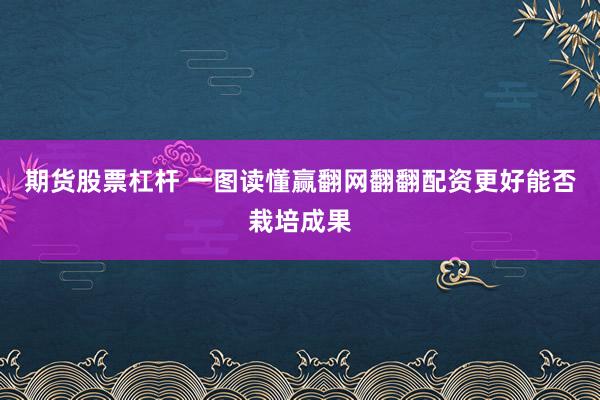 期货股票杠杆 一图读懂赢翻网翻翻配资更好能否栽培成果