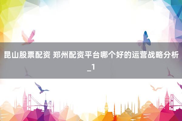 昆山股票配资 郑州配资平台哪个好的运营战略分析_1